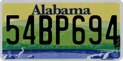 AL license plate 54BP694