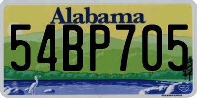 AL license plate 54BP705