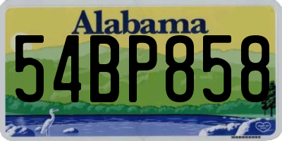 AL license plate 54BP858