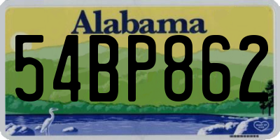 AL license plate 54BP862