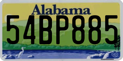 AL license plate 54BP885