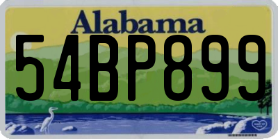 AL license plate 54BP899