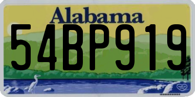 AL license plate 54BP919