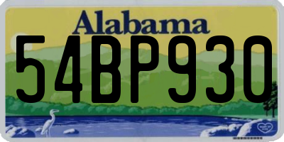 AL license plate 54BP930