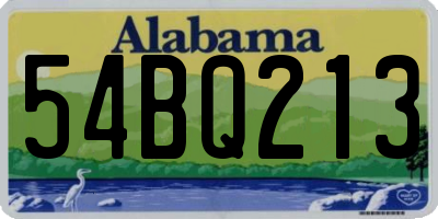 AL license plate 54BQ213