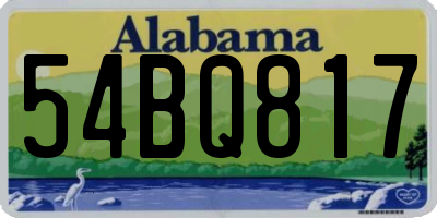 AL license plate 54BQ817