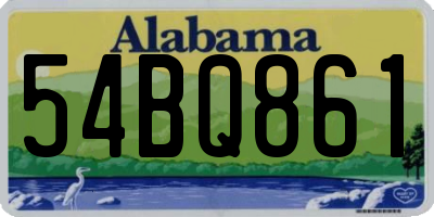 AL license plate 54BQ861