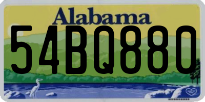 AL license plate 54BQ880