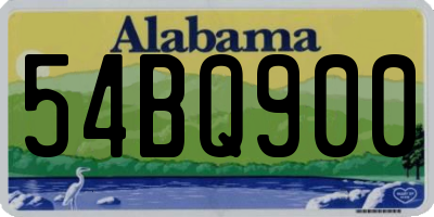 AL license plate 54BQ900