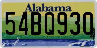 AL license plate 54BQ930