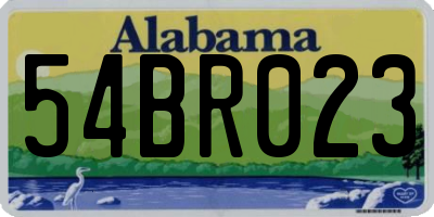 AL license plate 54BR023