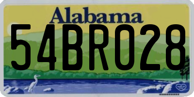 AL license plate 54BR028