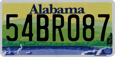 AL license plate 54BR087