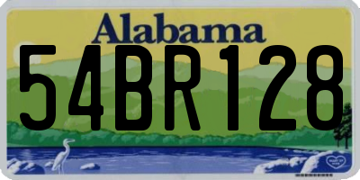 AL license plate 54BR128