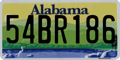 AL license plate 54BR186
