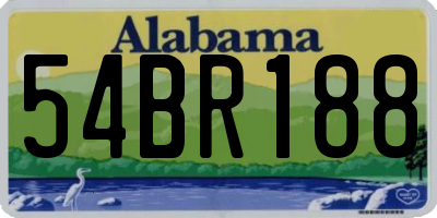 AL license plate 54BR188