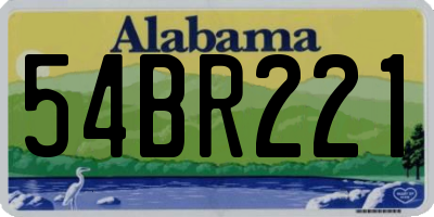 AL license plate 54BR221