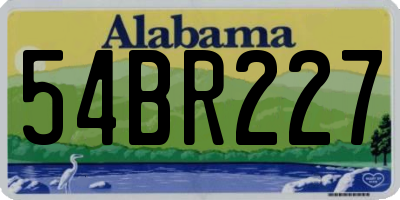 AL license plate 54BR227