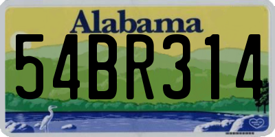 AL license plate 54BR314