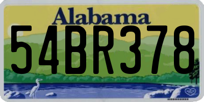 AL license plate 54BR378