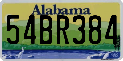 AL license plate 54BR384