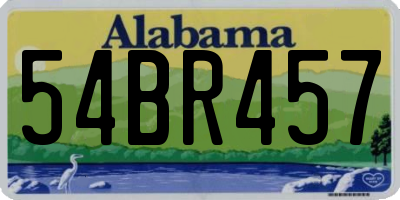 AL license plate 54BR457