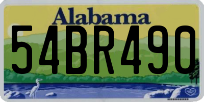 AL license plate 54BR490
