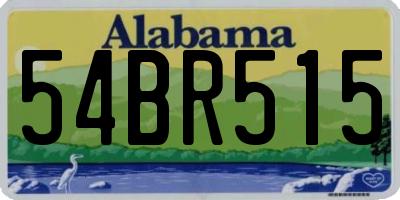 AL license plate 54BR515