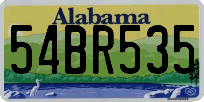 AL license plate 54BR535