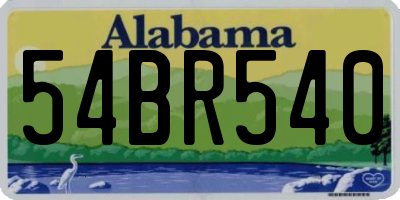AL license plate 54BR540