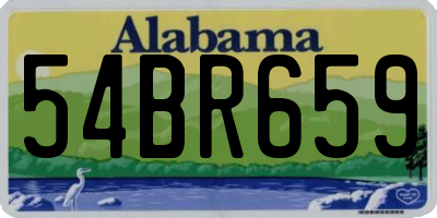 AL license plate 54BR659