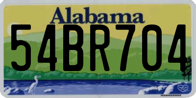 AL license plate 54BR704