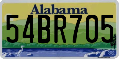 AL license plate 54BR705