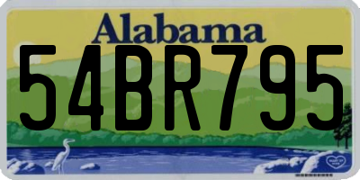 AL license plate 54BR795