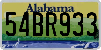 AL license plate 54BR933