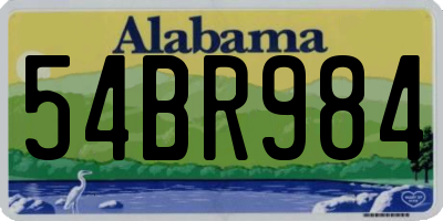 AL license plate 54BR984