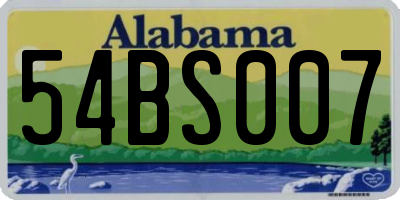 AL license plate 54BS007