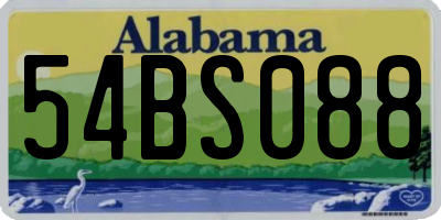 AL license plate 54BS088