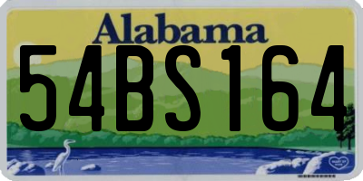 AL license plate 54BS164