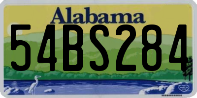 AL license plate 54BS284