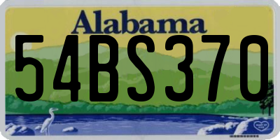 AL license plate 54BS370