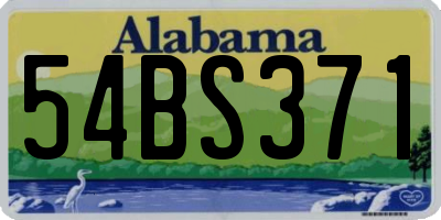 AL license plate 54BS371