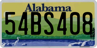 AL license plate 54BS408