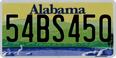 AL license plate 54BS450
