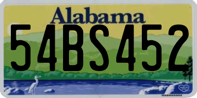 AL license plate 54BS452