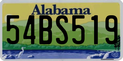 AL license plate 54BS519
