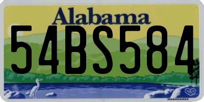 AL license plate 54BS584