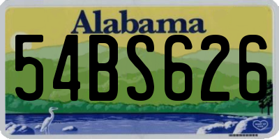 AL license plate 54BS626