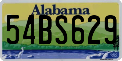 AL license plate 54BS629