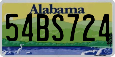 AL license plate 54BS724